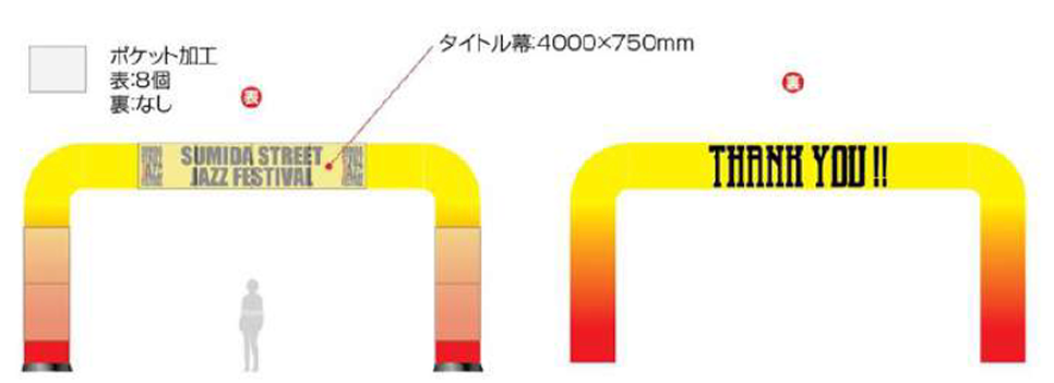 バルーンアーチ広告協賛